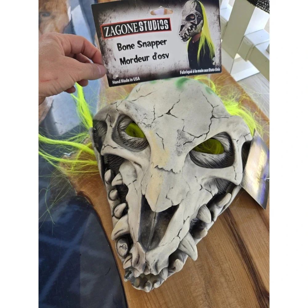 Zagone Studios Bone Snapper Mask Bill Ystrom Blacklight‎ Horror NWT Halloween